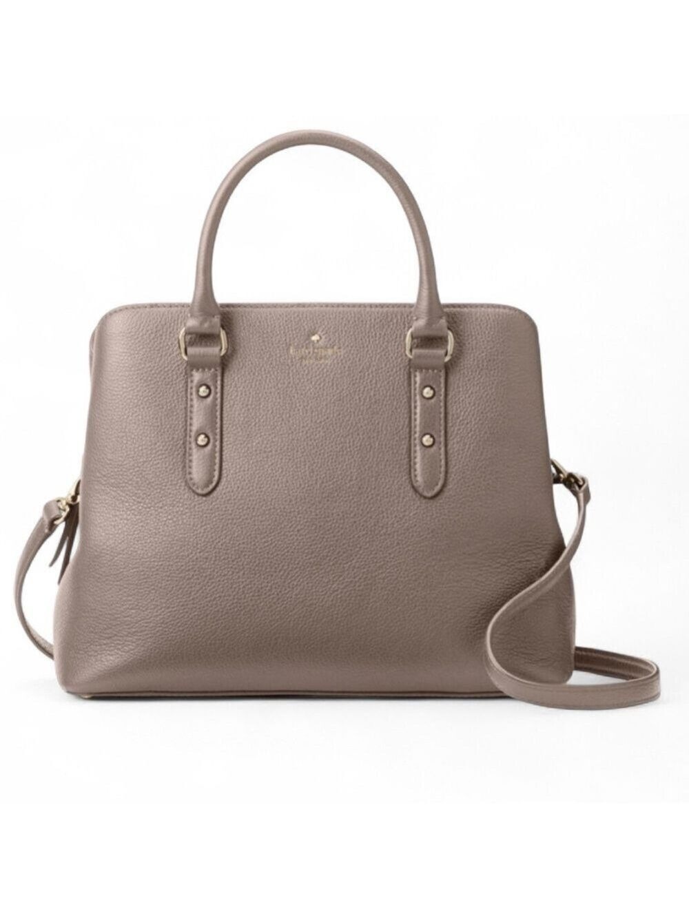 Kate Spade Larchmont Avenue Cityscape Pebbled Leather Satchel Crossbody EC